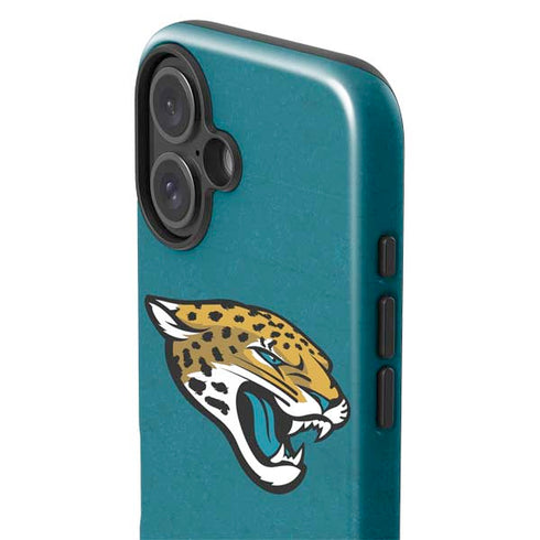 NFL Jacksonville Jaguars Teal Distressed iPhone 16 Impact Case